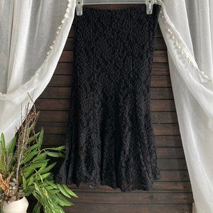 Vintage Black Lace Skirt